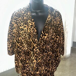 🐆leopard print two piece pajama set🐆